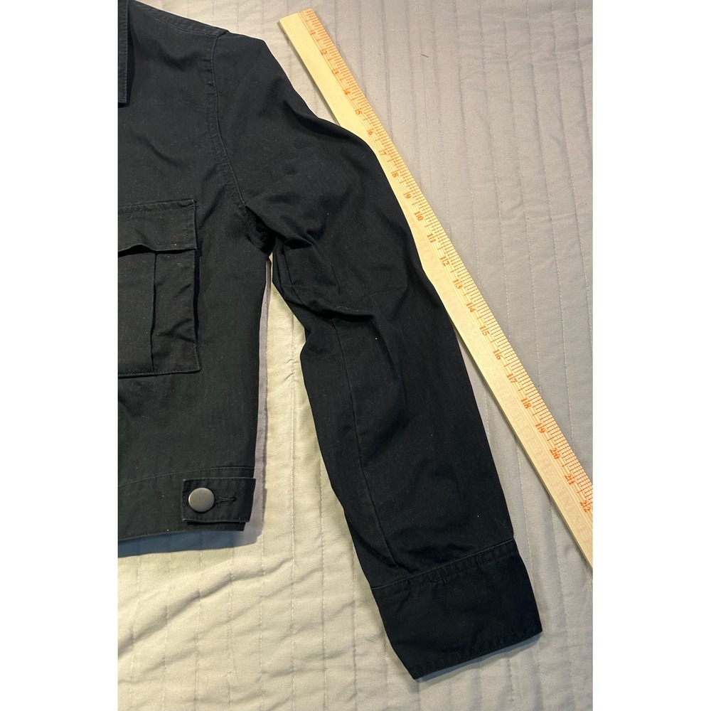 A New Day Black Cotton Utility Jacket Women's Size Medium Brand New w/tags - Picture 3 of 7